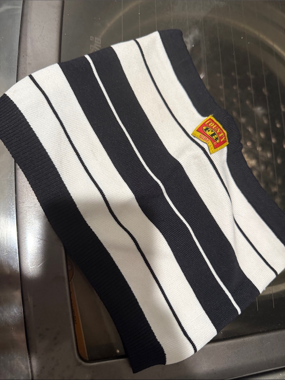 FB COUNRY Knit Tube Top in Black & White